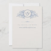 Bellefontaine – French Blue Linen Wedding 招待状 (裏面)