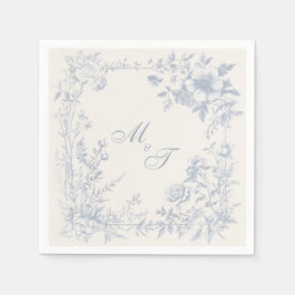 Bellefontaine — French Blue Wedding Napkins スタンダードカクテルナプキン