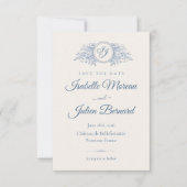 Bellefontaine — French Blue Wedding Save the Date セーブザデート (正面)