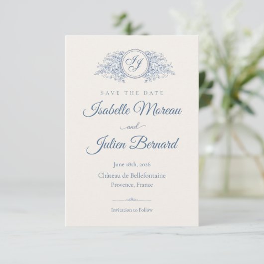 Bellefontaine — French Blue Wedding Save the Date セーブザデート (スタンド正面)