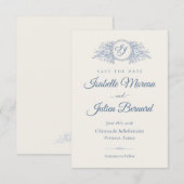 Bellefontaine — French Blue Wedding Save the Date セーブザデート (正面/裏面)