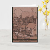 Bellefonte上の気球 カード (黄色い花)