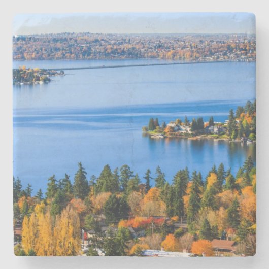 Bellevueの秋の素晴しい色 ストーンコースター (正面)