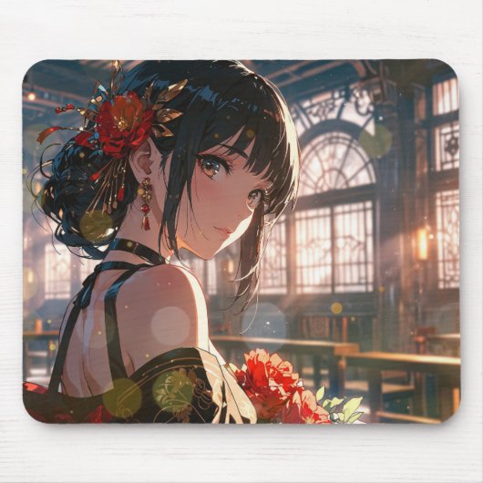 Belleza en rojo マウスパッド (正面)