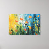 Bellflowers – Abstract Floral Meadow in Motion キャンバスプリント (正面)