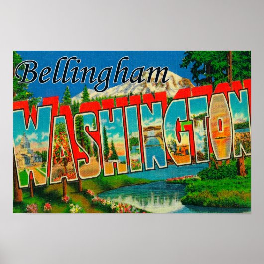Bellingham, Washington - Large Letter Scenes ポスター (正面)