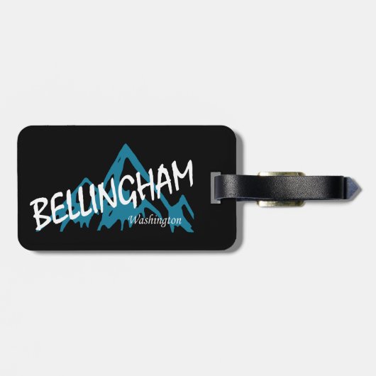 Bellingham Washington Mountains ラゲッジタグ (裏面横)