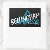 Bellingham Washington Mountains 長方形シール (バッグ)