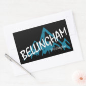 Bellingham Washington Mountains 長方形シール (封筒)