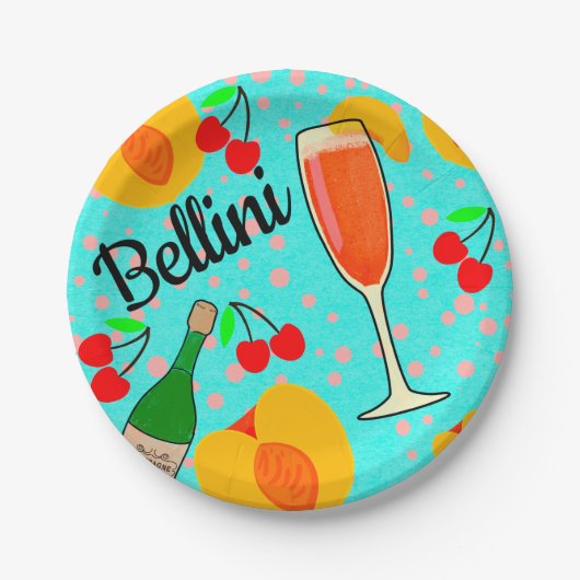 Belliniのカクテル ペーパープレート (正面)