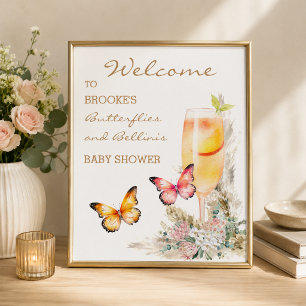 Bellini Butterfly Baby Showerへようこそ ポスター