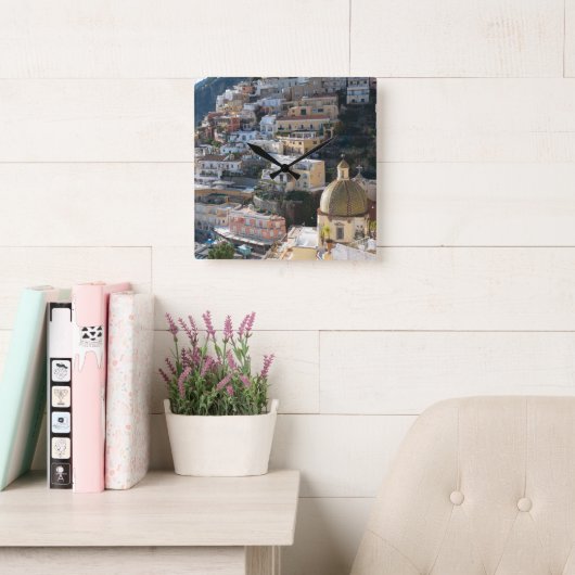 Bellissima Positano 2 スクエア壁時計 (読書スペース)