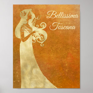 *~* Bellissima Toscana言語イタリアントスカーナ ポスター