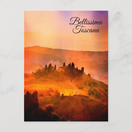~* Bellissima Toscana Tuscanyイタリアン言語P ポストカード (正面)