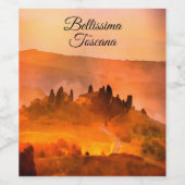 *~* Bellissima Toscana Tuscany イタリアン言語 ワインラベル (シングルラベル)