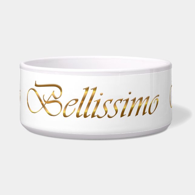 Bellissimo。 装飾的な勾配のテキスト ボウル (正面)