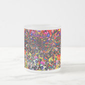 BelloNovaInk著落書きの授粉 フロストグラスマグカップ (中央)