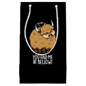 Bellow Yak Pun Dark Bgでおもしろいは私を見た スモールペーパーバッグ (正面)