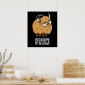 Bellow Yak Pun Dark Bgでおもしろいは私を見た ポスター (キッチン)