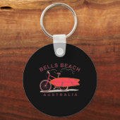 Bells Beach Australia Surfboard Bike Surfer  キーホルダー (正面)