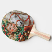 Bells Holly and Horse Christmas Elf 卓球ラケット (横)