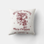 Bells of Winter Vintage Christmas クッション (裏面)
