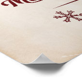 Bells of Winter Vintage Christmas ポスター (角)