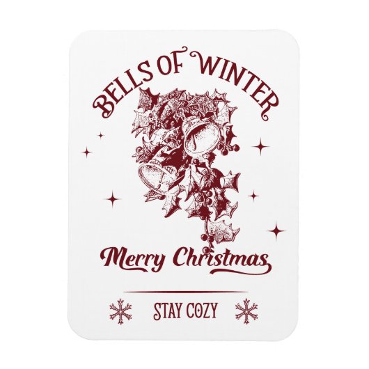 Bells of Winter Vintage Christmas マグネット (縦)