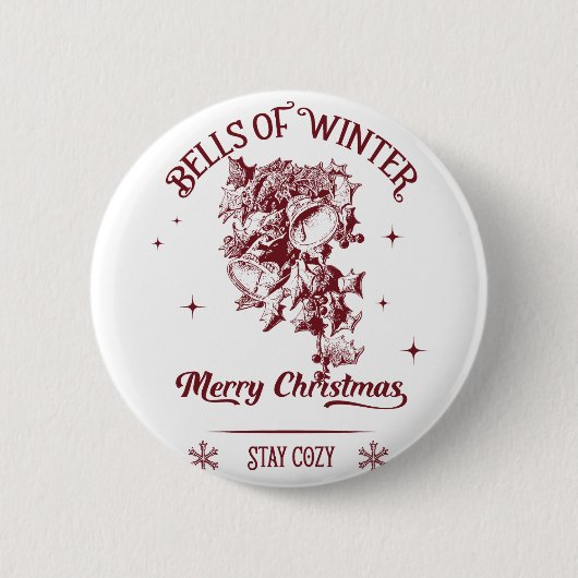 Bells of Winter Vintage Christmas 缶バッジ (正面)