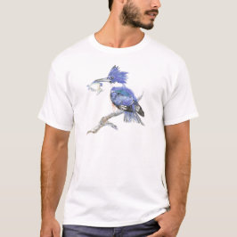 Bellted Kingfisher – 魚と – Bird Collection Tシャツ