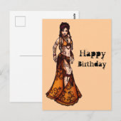 Belly Dancer Birthday Cards ポストカード (正面/裏面)