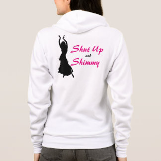 Bellydanceのジッパーのフード付きスウェットシャツ、アメリカの服装 パーカ