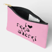 Bellydancer "I Love Raqs Sharqi" Zillsのバッグ アクセサリーポーチ (見開き)