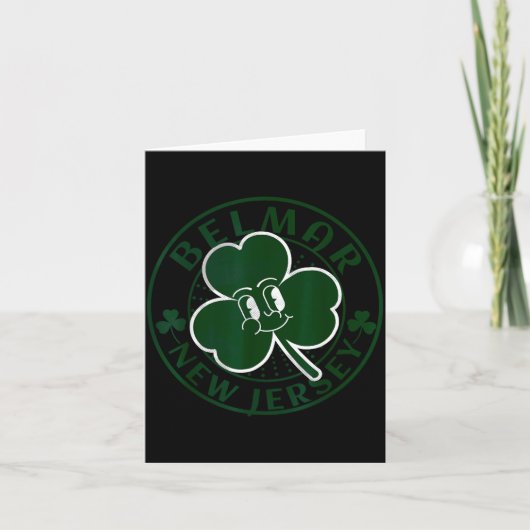Belmar New Jersey Irish Shamrock Nj Retro Souvenir カード (正面)