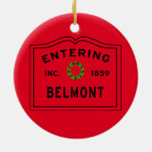 Belmont Maクリスマスに入る セラミックオーナメント (裏面)