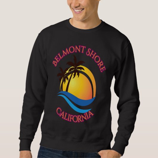 Belmont Shore Beach Surf  California スウェットシャツ (正面)