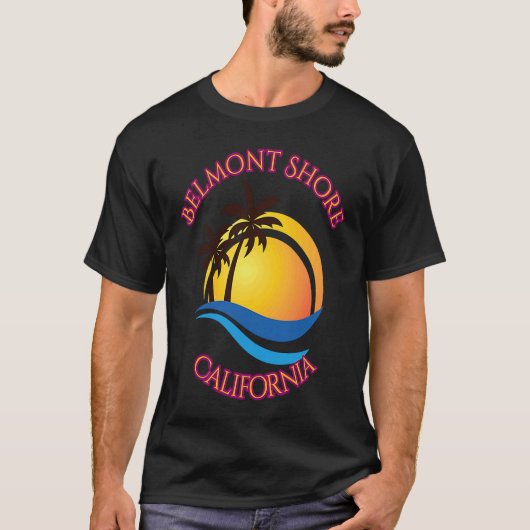 Belmont Shore Beach Surf  California Tシャツ (正面)