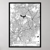 Belo Horizonte Brazil Map ポスター (正面)