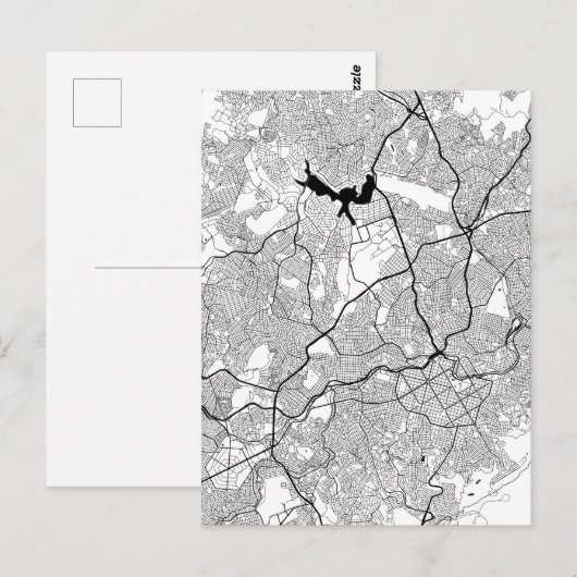 Belo Horizonte Brazil Map ポストカード (正面/裏面)