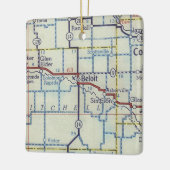 Beloit KSヴィンテージマップ セラミックオーナメント (左)
