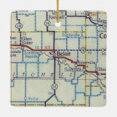 Beloit KSヴィンテージマップ セラミックオーナメント (裏面)