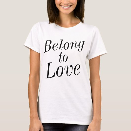 Belong to Love (white) Tシャツ (正面)