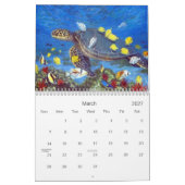 Beloteの海の芸術Calendat カレンダー (3月 2027)