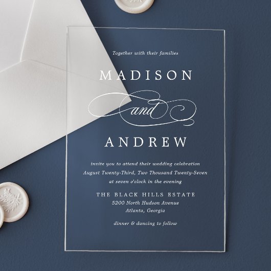 Beloved Calligraphy Wedding アクリル招待状