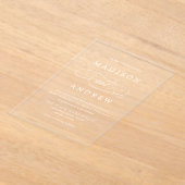 Beloved Calligraphy Wedding アクリル招待状 (レイダウン)