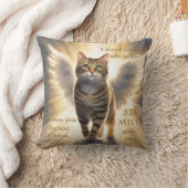 Beloved Cat Pet Sympathy Memorial Throw Pillow クッション (ブランケット)