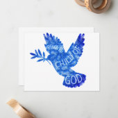 Beloved Child of God Dove Baby Design ノートカード (正面/裏面インサイチュ)