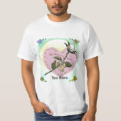 Beloved White Rose Heart  Tシャツ (正面)