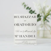 Belshazzarのスコアのカバーby Handel ポストカード (スタンド正面)