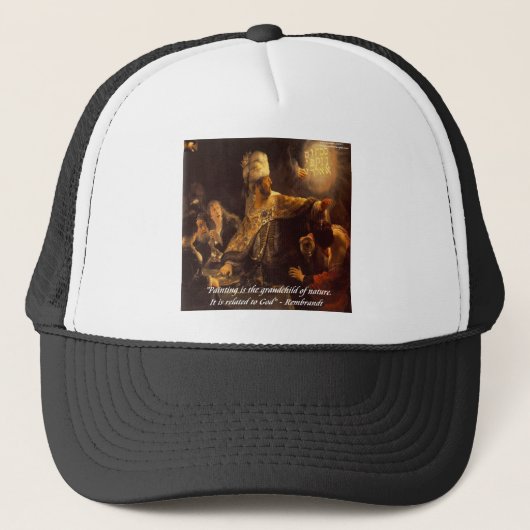 Belshazzar's Feast & Rembradt Quote キャップ (正面)